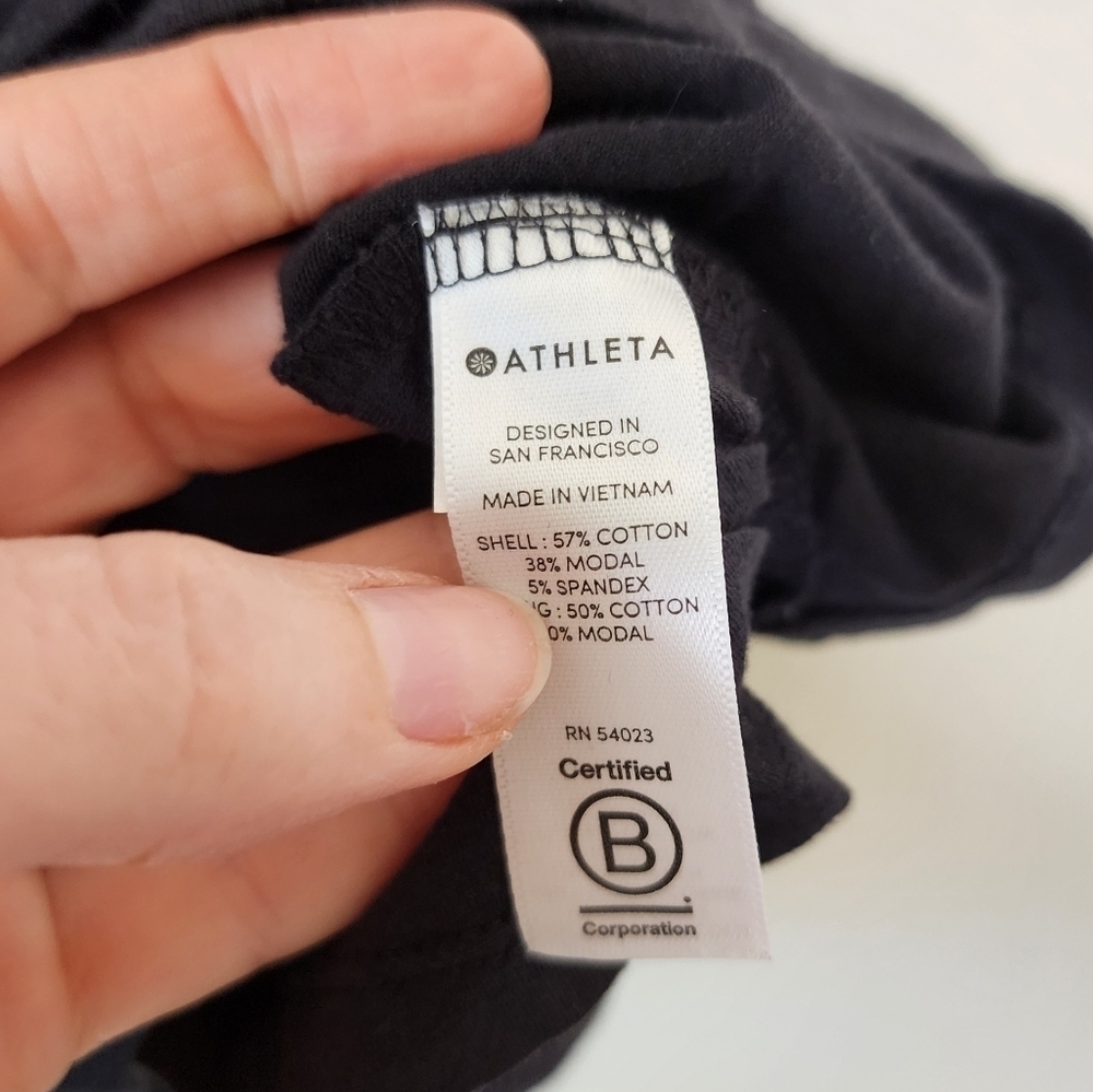 Athleta Black Ruched Central Dress L - Picture 5 of 5